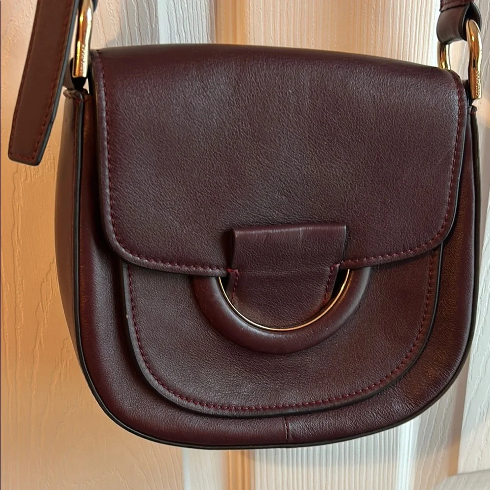 Cole Haan Maroon Leather Crossbody Bag - Picture 2 of 4